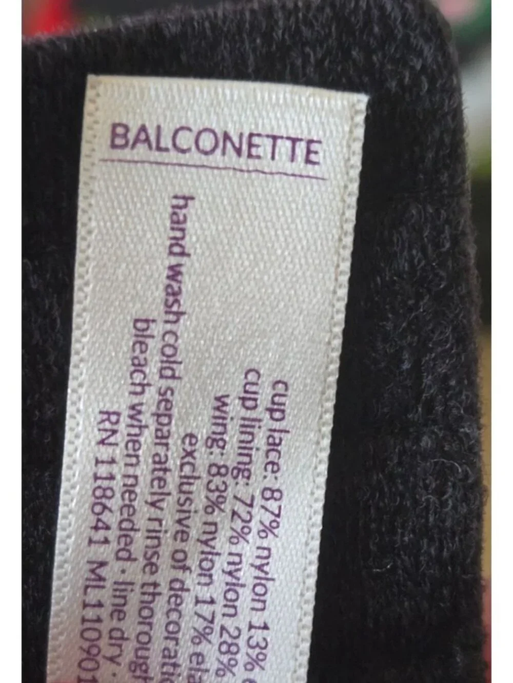 Cacique multicolor Unlined Underwire lace overlay Balconette Bra 40C - Picture 5 of 5